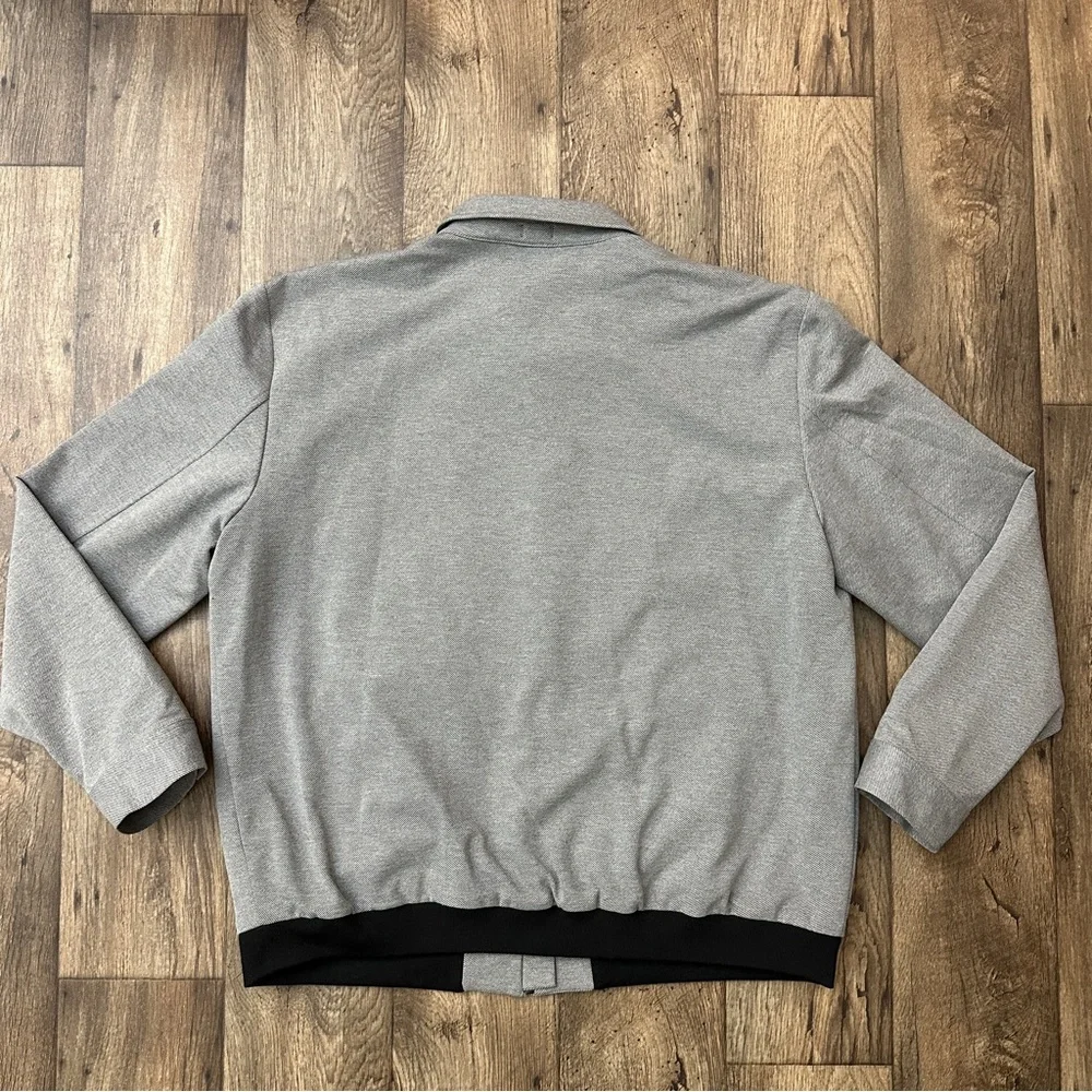 JF J. Ferrar Zip Bomber Jacket Men’s Size XXL Gray Twill